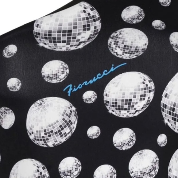 FIORUCCI Disco Ball-print One-shoulder Top - Picture 1 of 6